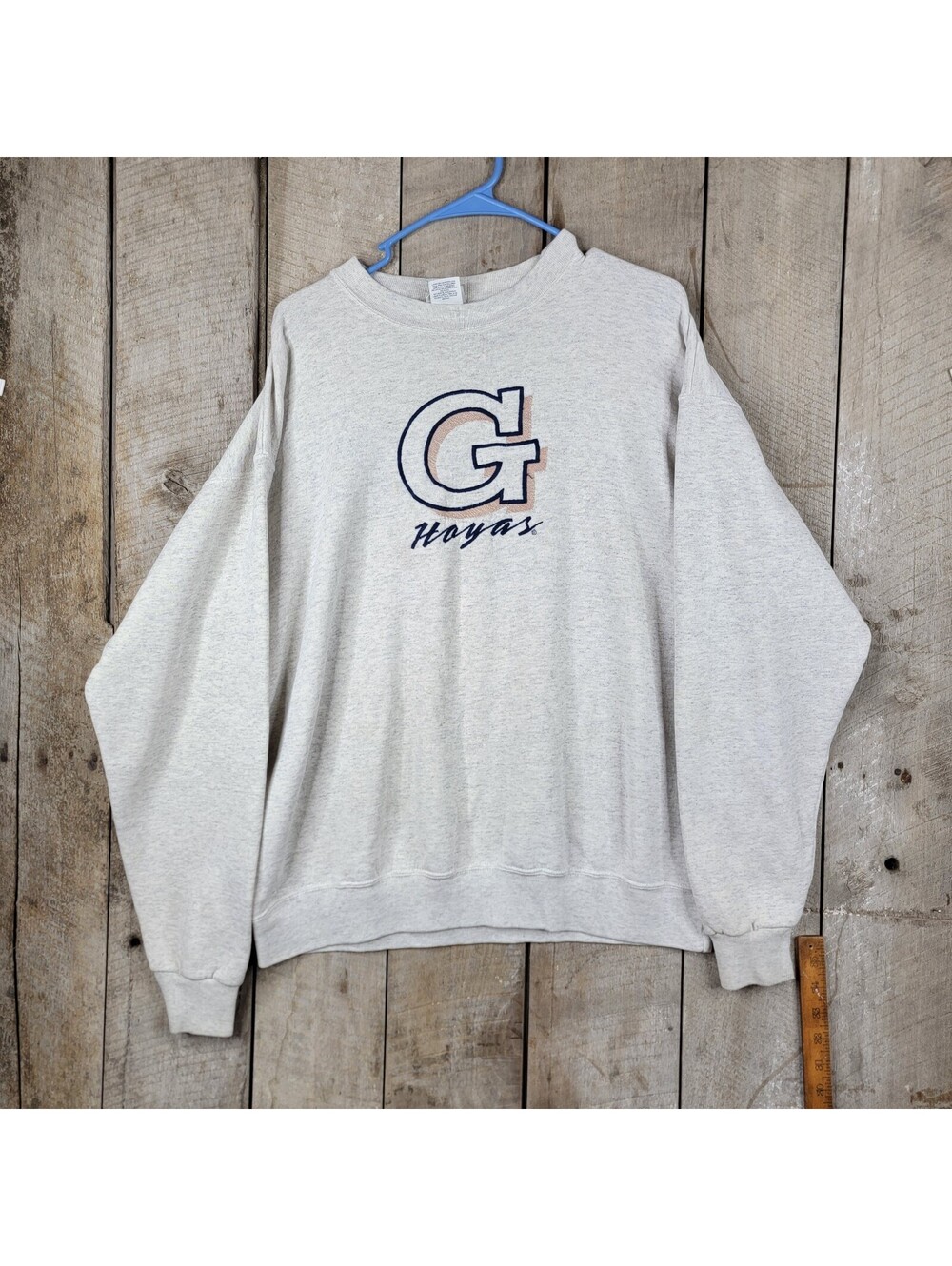 Georgetown Hoyas Sweatshirt Large Gray Simply For Sports USA Made Vintage Crew
